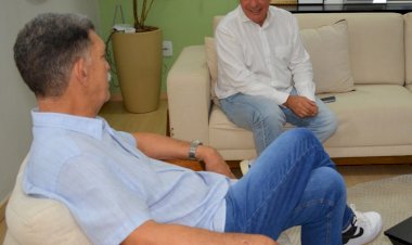 André Ceciliano visita o prefeito Cláudio Mannarino e parabeniza pelo excelente gestão.