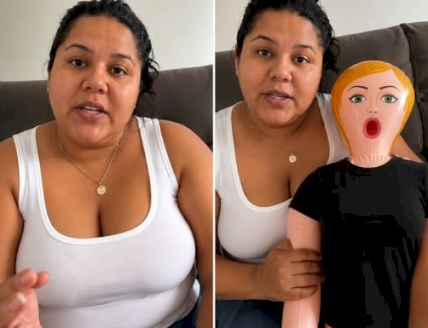 Mulher grava vídeo e conta que descobriu “Traição” do marido com boneca inflável: “Ela já estava até com minha calcinha”