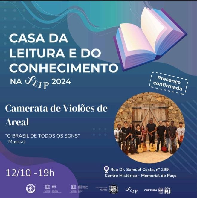Camerata de Violões de Areal participa da FLIP 2024 no espetáculo 