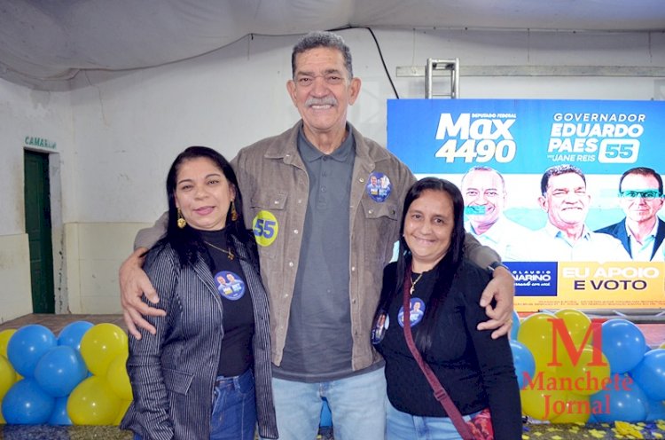Mesmo com chuva e frio, uma multidão comparece ao Atlético Clube Operário para prestigiar os candidatos do Prefeito Cláudio Mannarino.